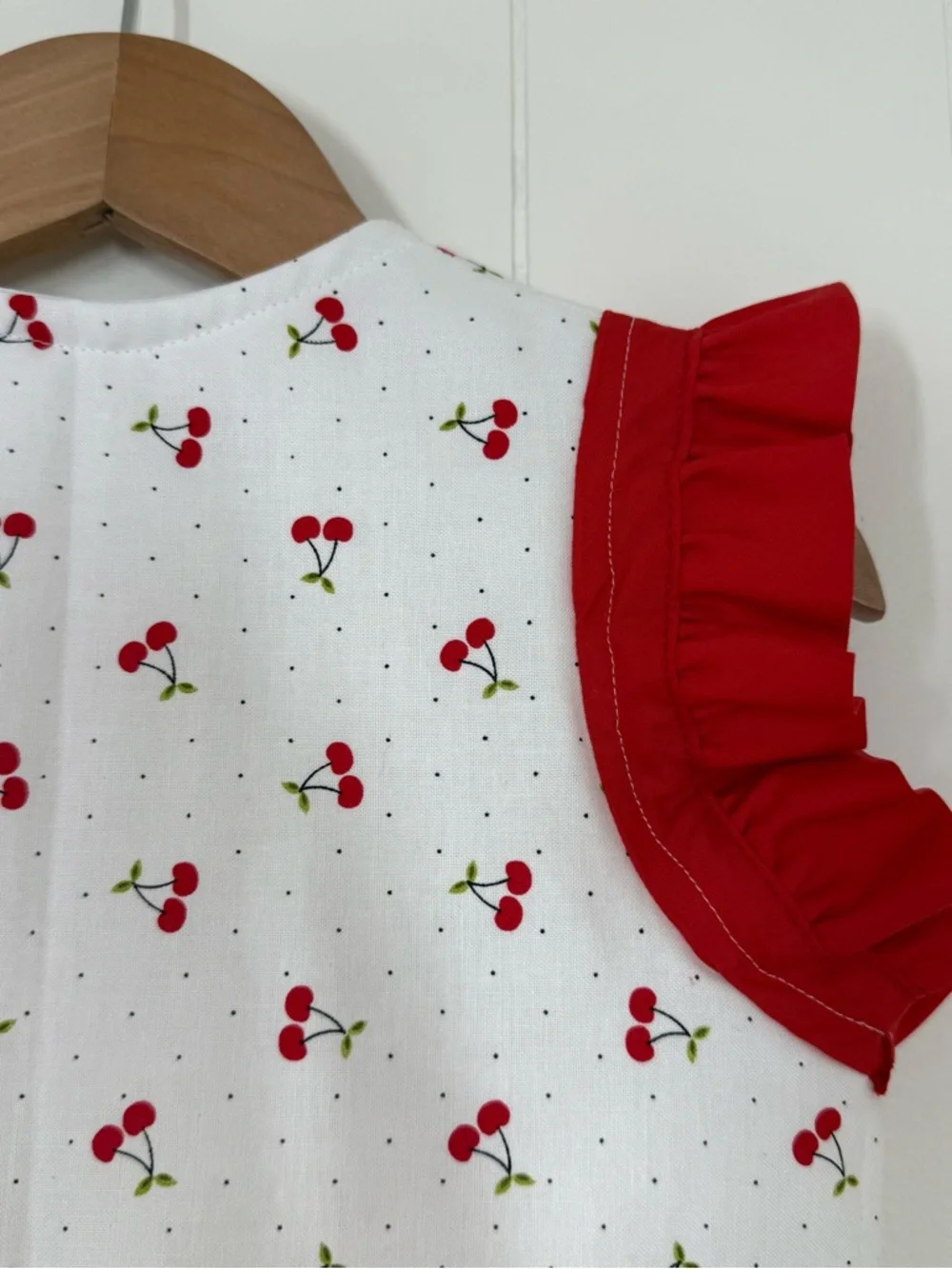 Remi Lyn & Co. Handmade Cherry Print Open Front Vest